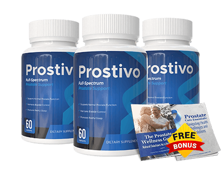 Prostivo full-spectrum prostate support, 3 bottles with free bonus guides